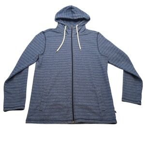 Q/S Designed By Hoodie Mens Large Blue Marl Full Zip Cotton Sweatshirt